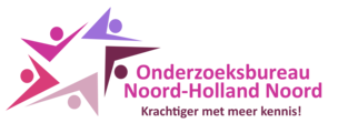 Logo: onderzoeksbureau Noord-Holland Noord. Krachtiger met meer kennis!